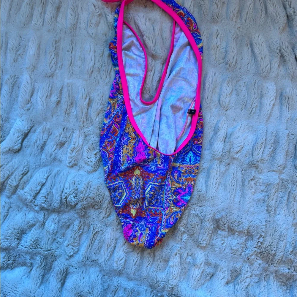 Vibrant Paisley One Piece Rave Mi Gente bodysuit - Picture 2 of 2